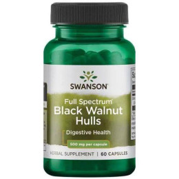 Черный орех Swanson Full Spectrum Black Walnut Hulls 500 mg 60 Caps Swanson