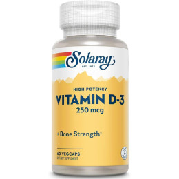 Вітамін D3 Solaray Vitamin D-3 1000 IU 25 mcg, 60 VegCaps Solaray