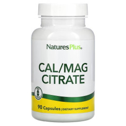 Цитрат кальцію і магнію Nature's Plus Cal/Mag Citrate 90 Capsules Nature's Plus