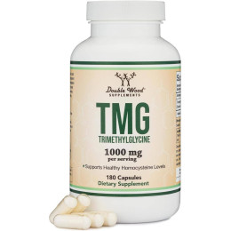 Триметилгліцин Double Wood TMG Trimethylglycine 1000 mg (на 2 капсули), 180capsules