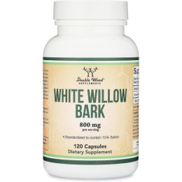 Экстракт коры белой ивы Double Wood White Willow Bark 800 mg (на 2 капсулы- 15% Salicin), 120capsules