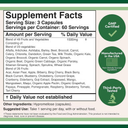 Щоденні фрукти та овочі Double Wood Supplements Daily Fruits and Veggies​​​​​​​ 180 caps