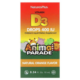 Витамин Д3 Nature's Plus Animal Parade Vitamin D3 Drops 400 IU 10 ml (Natural Orange) Nature's Plus