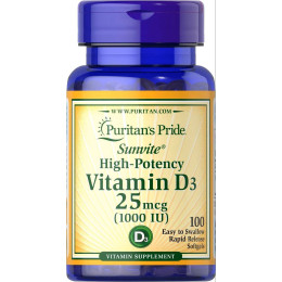 Вітамін D3 Puritan's Pride Vitamin D3 1000 IU 100 Softgels Puritan's Pride