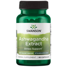 Экстракт ашваганды Swanson Ashwagandha Extract, Standardized, 450 mg, 60 Caps Swanson