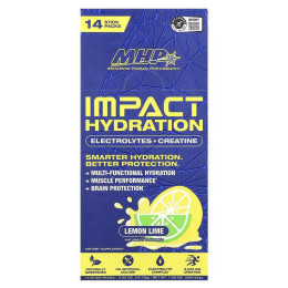 Креатин з електролітами MHP Impact Hydration, Electrolytes + Creatine 14 Stick Packs 14.76 g (Lemon Lime) MHP