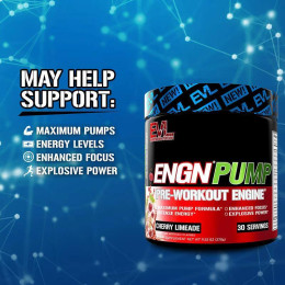 Передтренувальний комплекс Evlution Nutrition ENGN Pump Pre-Workout Engine, Cherry Limeade Evlution Nutrition