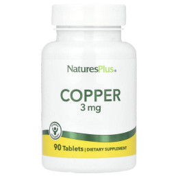 Мідь Nature's Plus (Copper) 3 мг 90 таблеток