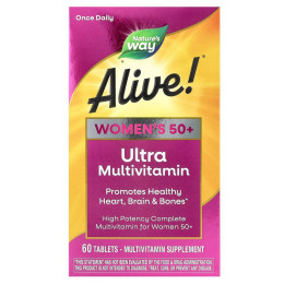 Мультивітаміни для жінок 50+ Nature's Way (Alive! Women's multi-vitamin) 60 таблеток