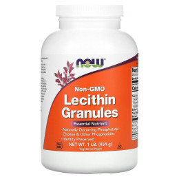 Лецитин в гранулах без ГМО Now Foods (Lecithin Granules Non-GMO) 454 г