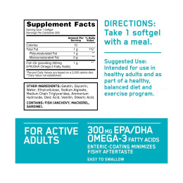 Enteric Coated Fish Oil - 100 softgels Optimum Nutrition