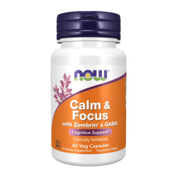 Calm & Focus with Zembrin® & GABA - 60 vcaps Now Foods