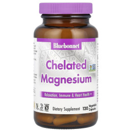 Хелатний магній Bluebonnet Nutrition (Chelated magnesium) 200 мг 120 капсул