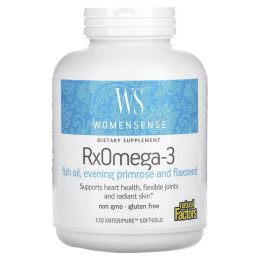 Омега3, формула для женщин, RxOmega-3, Natural Factors, 120 капсул