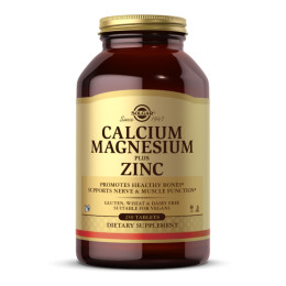 Calcium Magnesium Plus Zinc - 250 tabs Solgar