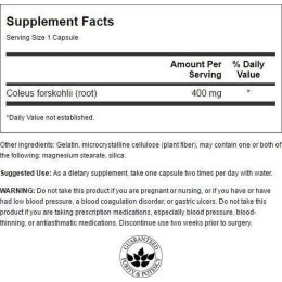 Coleus Forskohlii 400 mg 60 Caps Swanson