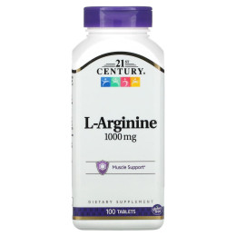 Л-Аргинин 21st Century (L-Arginine) 1000 мг 100 таблеток