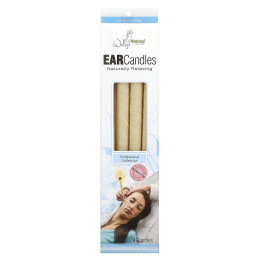 Звичайні свічки для вух Wally's Natural (Professional Collection Paraffin Ear Candles Unscented) 4 свічки