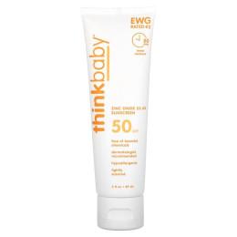 Thinkbaby, сонцезахисний крем SPF50 +, Think, 3 рідких унції (89 мл)
