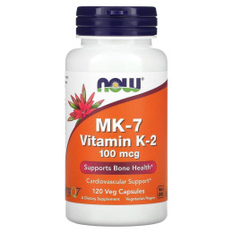 MK-7 Витамин K-2 Now Foods (MK-7 Vitamin K-2) 100 мкг 120 капсул