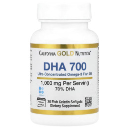 Рыбий жир California Gold Nutrition (DHA 700) 1000 мг 30 капсул