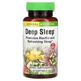 Снотворное Deep Sleep, Herbs Etc., 60 быстродействующих мягких таблеток