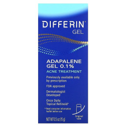 Гель Adapalene 0,1%, лечение угрей, Differin, 15 унций (0,5 г)
