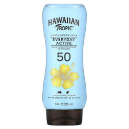 Сонцезахисний засіб з широким спектром захисту, SPF 50, легкий тропічний аромат, Hawaiian Tropic, 236 мл