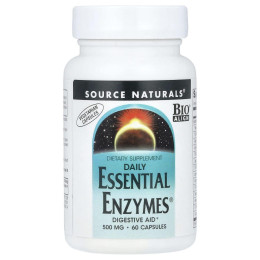 Эфирные ферменты Source Naturals (Essential Enzymes) 500 мг 60 капсул