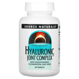 Гіалуроновий комплекс для суглобів, Hyaluronic Joint Complex, Source Naturals, 60 таблеток
