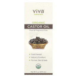 Viva Naturals, органічна рицинова олія, 473 мл (16 рідк. унцій)
