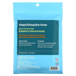 Cliganic, Mosquito Repellent Bracelet, One Size Fits All, 10 Bracelets