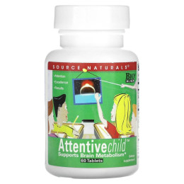 Добавка для уважності дітей Source Naturals (Attentive Child) 60 таблеток