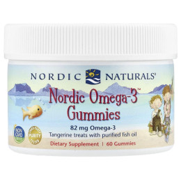 Жевательные конфеты Nordic Omega-3 Gummies, со вкусом мандарина, Nordic Naturals, 60 конфет
