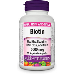Біотин Webber Naturals Biotin 5000mcg 60 caps Webber Naturals