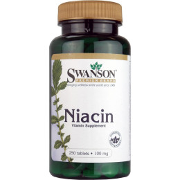 Niacin 100 mg, 250 caps Swanson