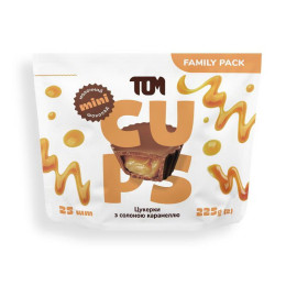 TOM peanut butter Цукерки з солоною карамеллю в молочному шоколаді - Family Pack (225 g)