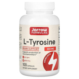L-тирозин, L-Tyrosine, Jarrow Formulas, 500 мг, 100 капсул