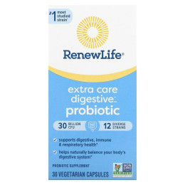 Renew Life, Пробіотик Ultimate Flora Extra Care, 30 мільярдів КУО, 30 вегетаріанських капсул