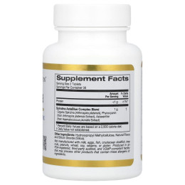 California Gold Nutrition, комплекс AstaBlue зі спіруліною, 60 таблеток
