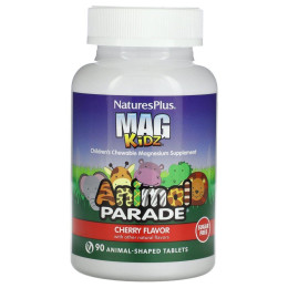 Дитячий магній Вишневий аромат Nature's Plus (Animal Parade Mag Kidz Children's Magnesium Cherry Flavor) 90 таблеток