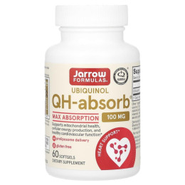Убіхінол QH-absorb Jarrow Formulas (Коензим CoQ10) 100 мг 60 капсул
