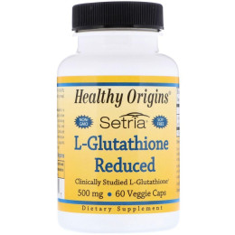 L-глутатіон скорочений Healthy Origins (L-Glutathione Reduced) 500 мг 60 капсул