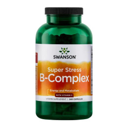 Super Stress B-Complex with Vitamin C - 240 caps Swanson