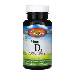 Vitamin D 5000 IU - 120 softgels Carlson Laboratories