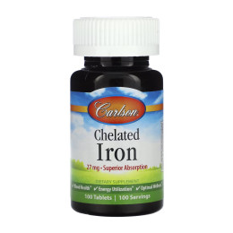Chelated Iron - 100 tabs Carlson Laboratories