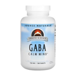 Serene Science® GABA 750 mg - 180 tabs Source Naturals