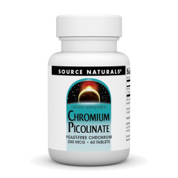 Chromium Picolinate 200 mcg Yeast Free - 60 tabs Source Naturals