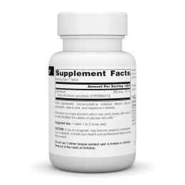 Chromium Picolinate 200 mcg Yeast Free - 120 tabs Source Naturals