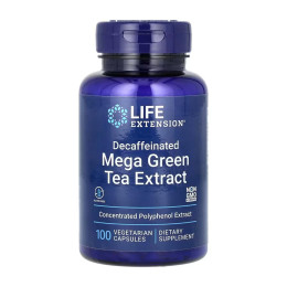 Decaffeinated Mega Green Tea Extract - 100 vcaps Life Extension